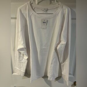 J. Jill Soft Cream Long Sleeve Top